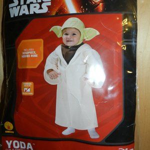 Star Wars Yoda Toddlers Costume New 2-3T fits 3-4 years Ships Fast!